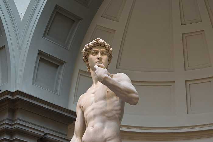 Statue of David by Michelangelo in Florence. 