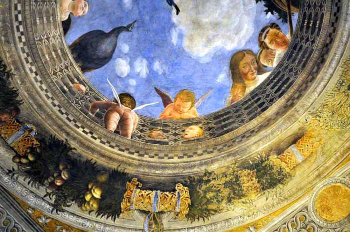 Frescoes in Ducal Palace in Mantua, Italy.