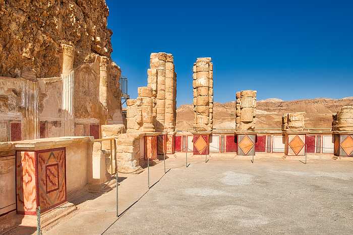 Herod's palace on Masada in Israel. 