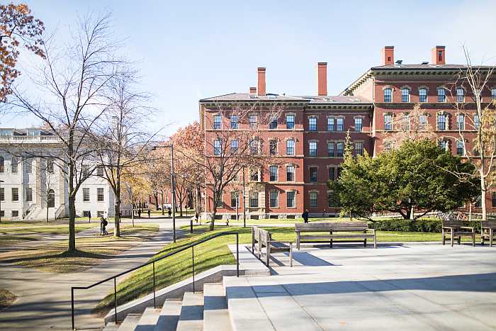 Campus of Harvard University in Boston.