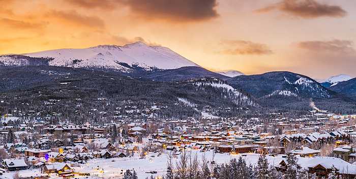 Ski resort town of Breckenridge, Colorado.