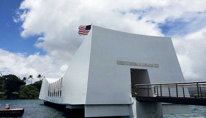 Pearl Harbor memorial in Hawaii.