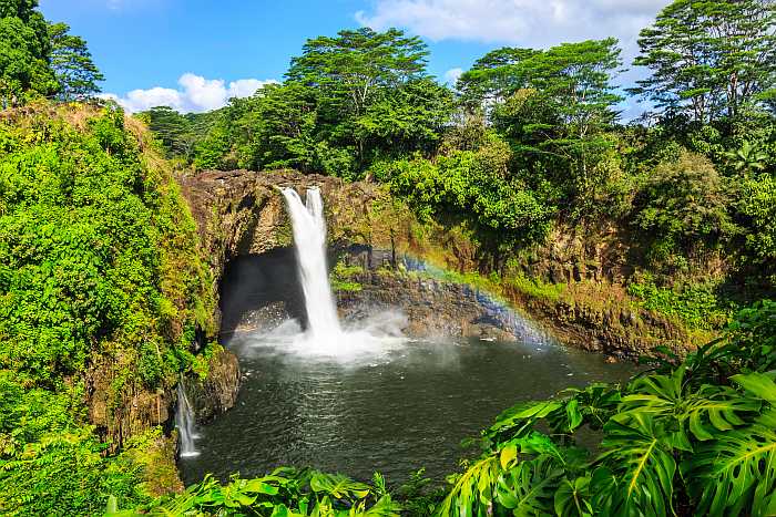 Rainbow Falls on the Big Island, Hawaii.