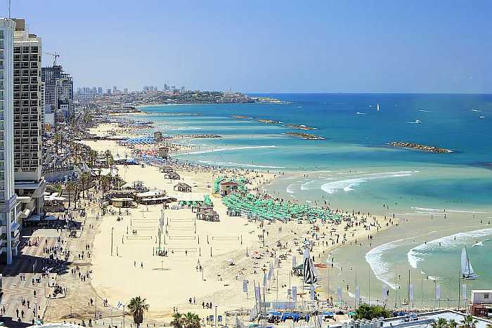 The beaches of Tel Aviv Israel.