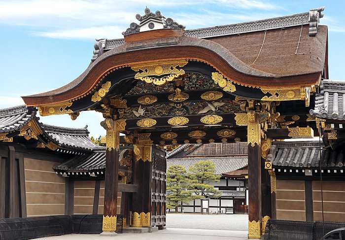 Entrance to Nijo Castle in Kyoto.