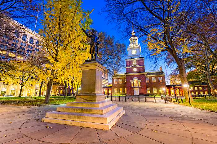 Independence Hall in Philadelphia.