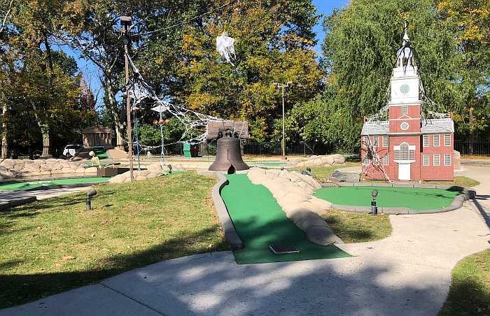 Mini golf at Franklin Square. 