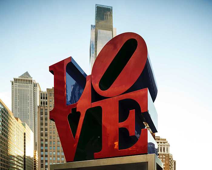 Love statue in Philadelphia.