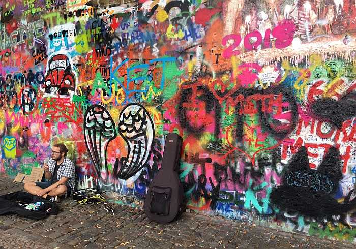 John Lennon wall in Prague.