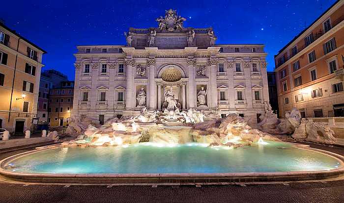 Trevi Fountain in Rome.