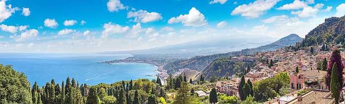 Panoramic view of Sicily.